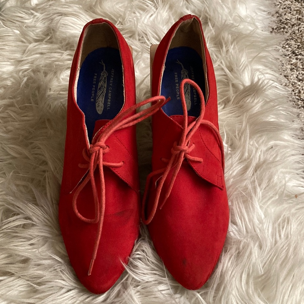 Red Jefferey Campbell Free People heels